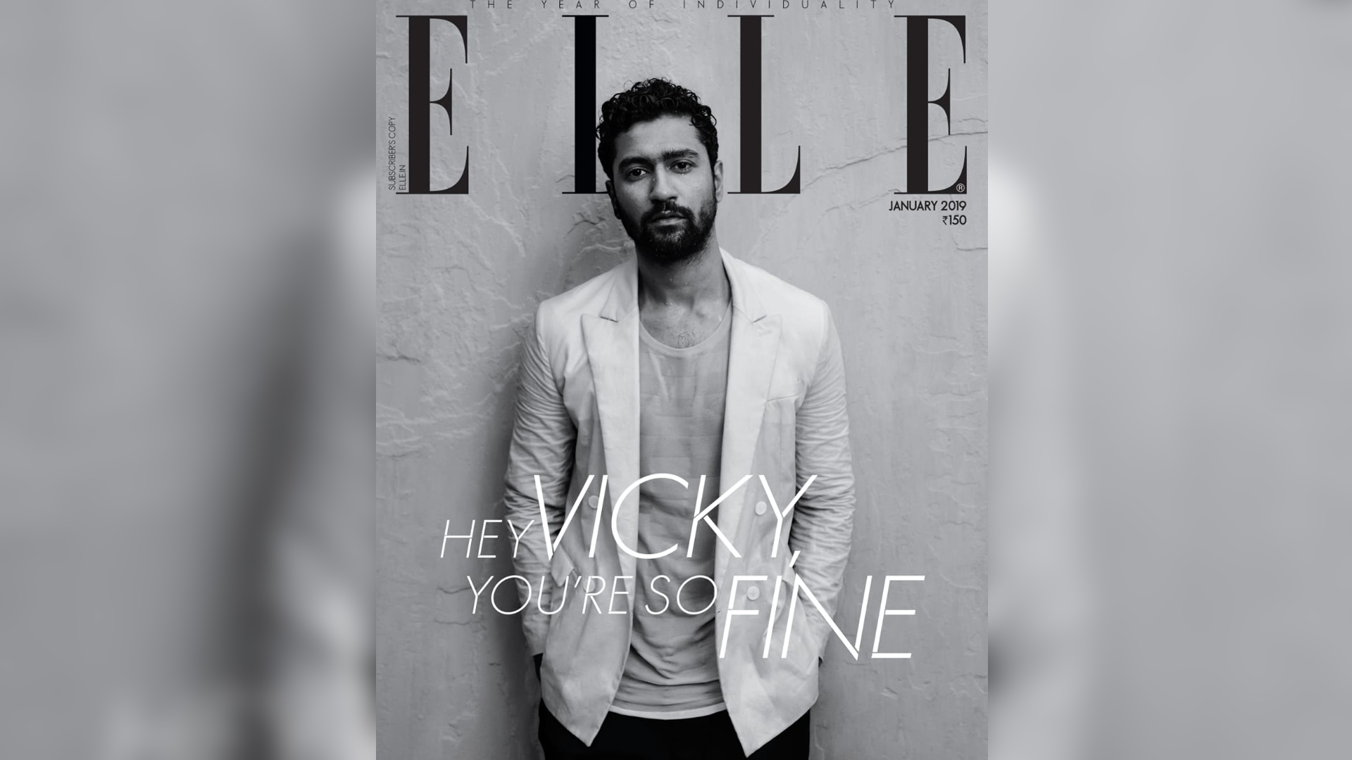 Vicky Kaushal is the first young Bollywood actor to pose solo on the cover of Elle India