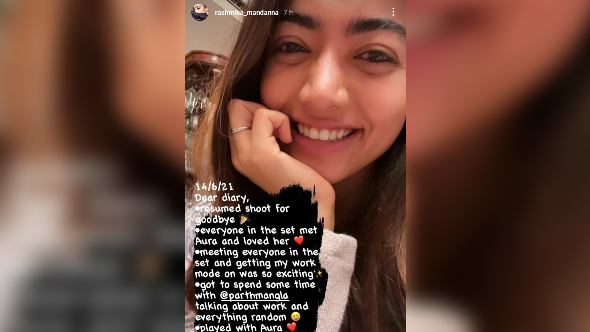 Rashmika Mandanna Resumes Shooting For ‘Goodbye’; Expresses Her Excitement in her latest diary entry, Read on!