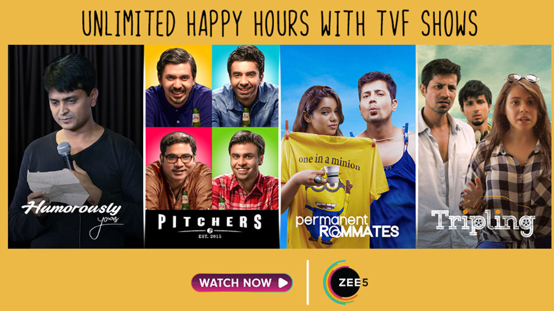 ZEE5 PARTNERS WITH THE VIRAL FEVER (TVF);BOLSTERS ITS LIBRARY OF CONTENT ACROSS LANGUAGES