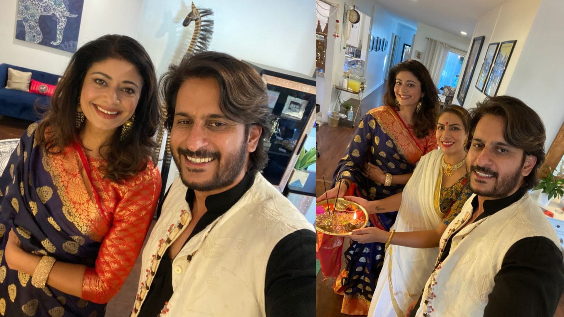 Pooja Batra visits Amit Sarin’s home for Ganpati in L.A.!