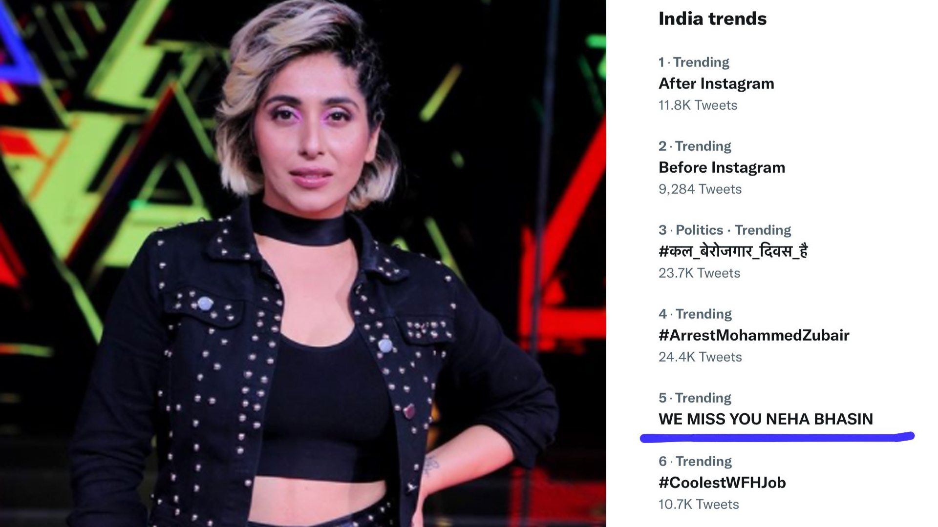 Twitterati expresses their support on Neha Bhasin’s uncalled eviction by trending WE MISS YOU NEHA BHASIN, you were the soul of Bigg Boss OTT