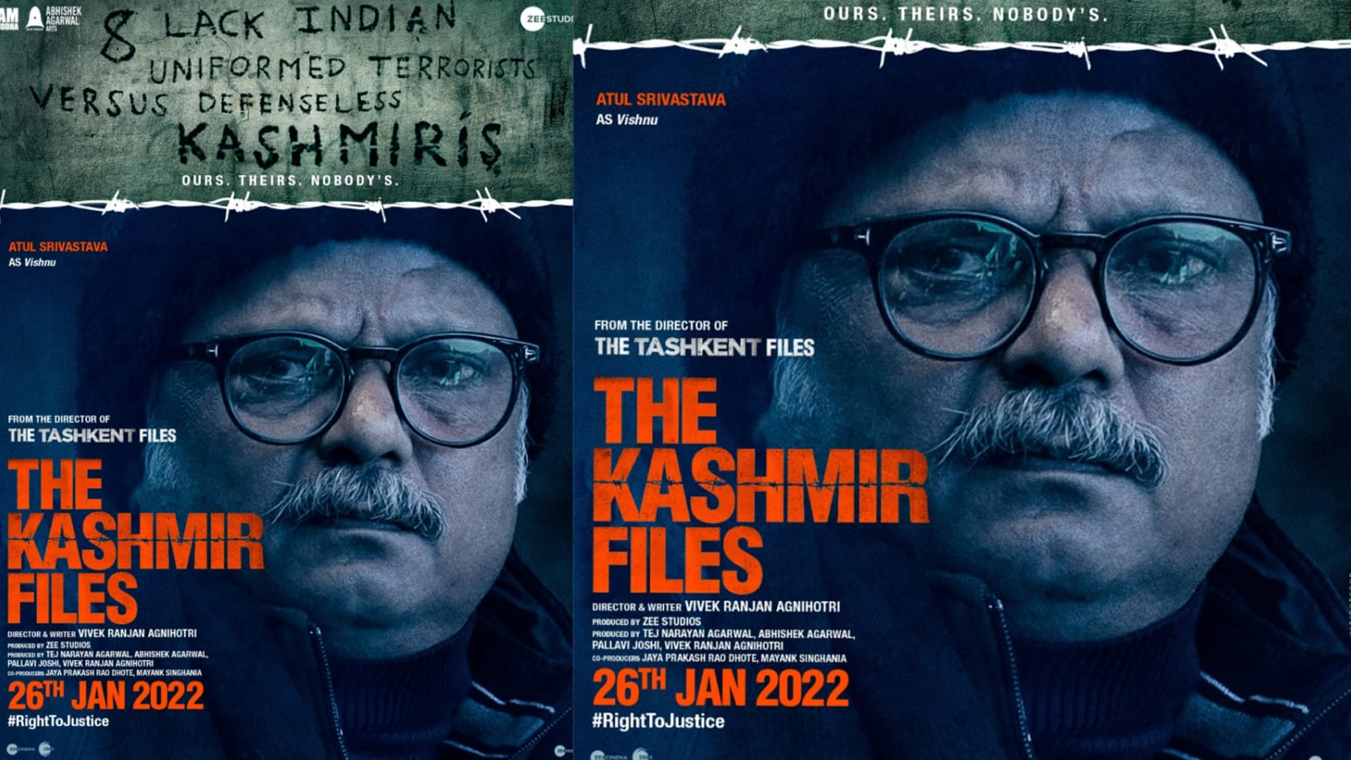 Atul Srivastava as Bureau Chief of Kashmir – Vishnu Ram insists ‘it’s a war of narratives’ in the motion poster of ‘The Kashmir Files’!