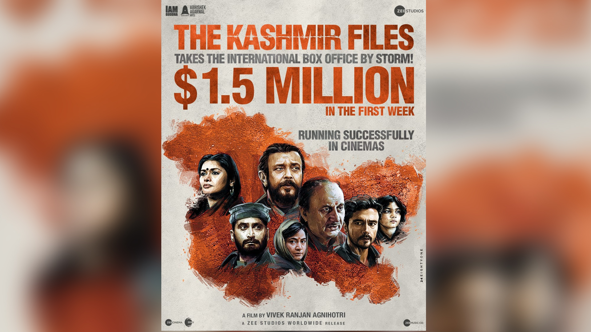 ‘The Kashmir Files’ takes the International Box-Office by storm, grosses USD 1.5 Million in its First Week, aiming at a total of USD 3 Million by the end of the second weekend