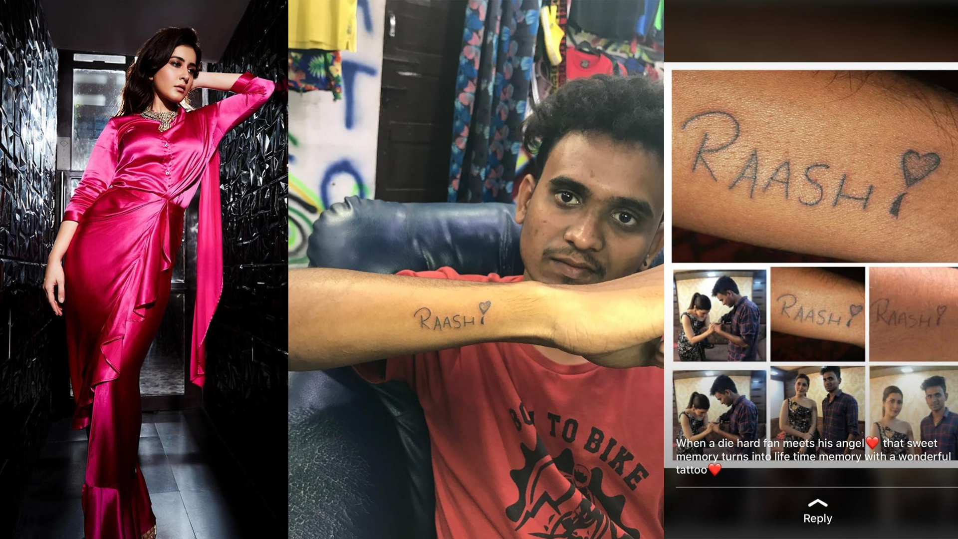 Raashii Khanna’s die hard fan gets her autograph tattooed on his hand