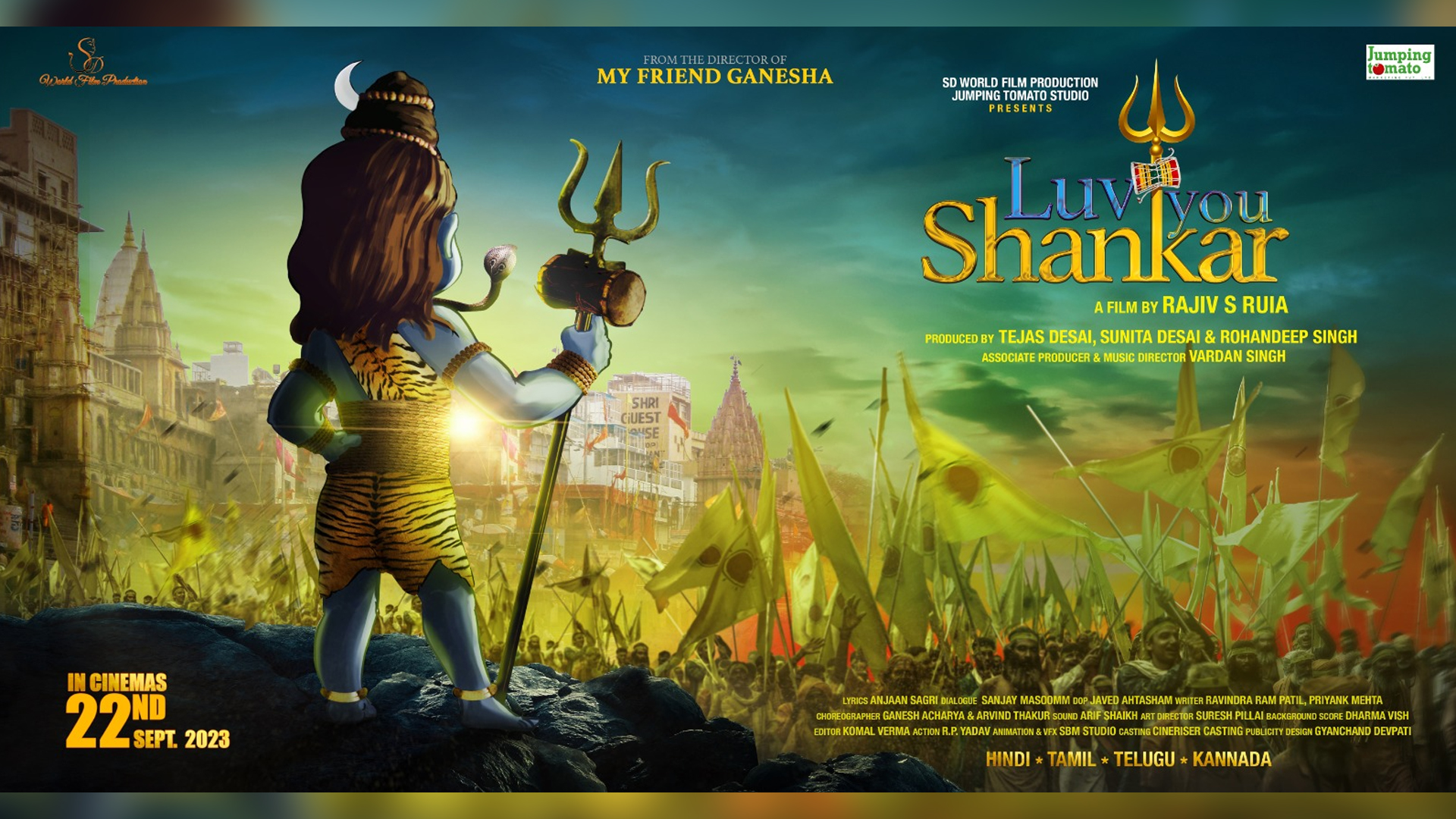 Actor Shreyas Talpade Sanjay Mishra & Tanisha Mukerji starrer India’s biggest composite animation drama, “Luv you Shankar,” is set to hit theaters on September 22