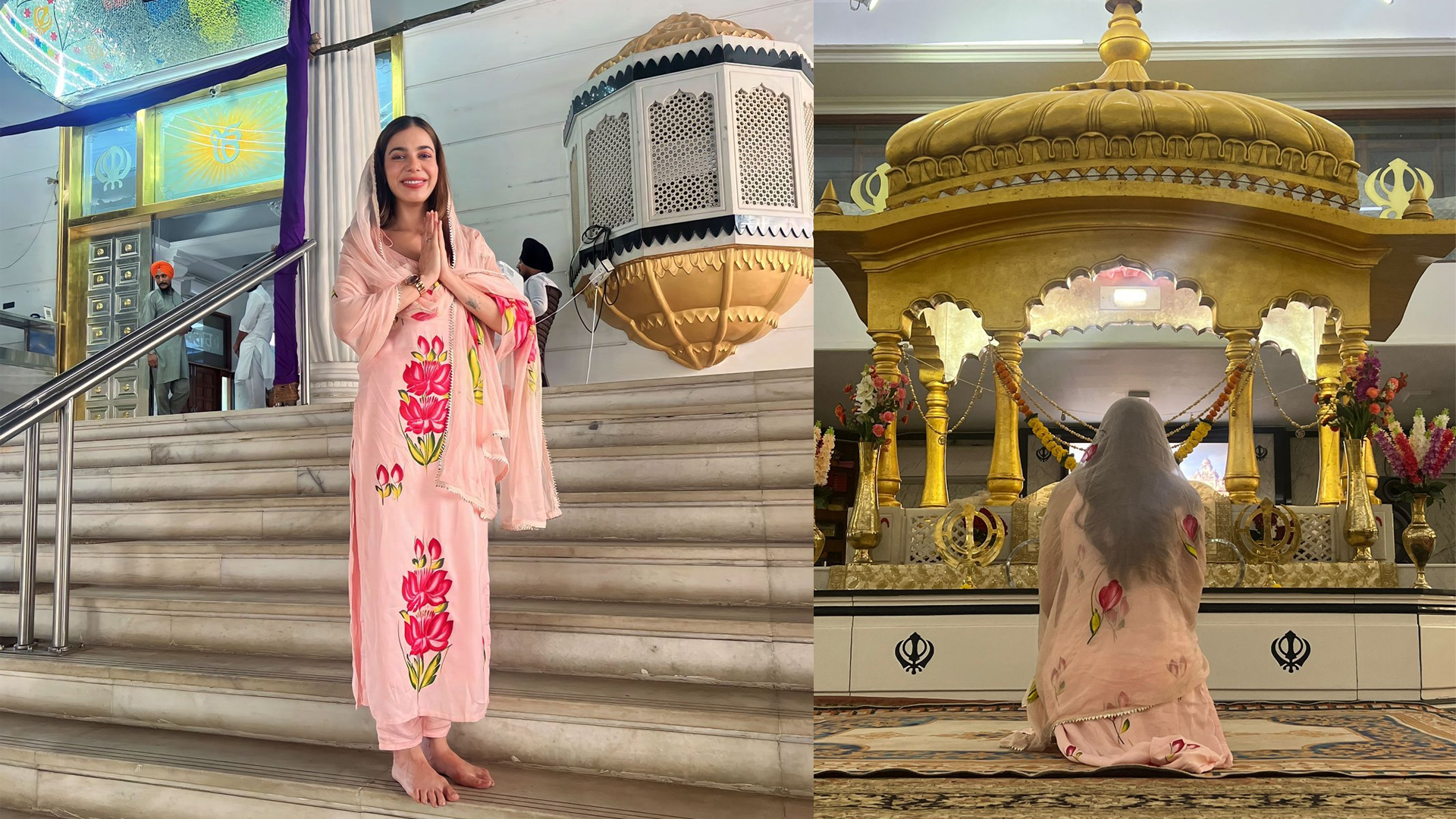 Roumered Bigg Boss OTT 2 contestant Palak Purswani visits Guru Dwara to seek blessings before taking off on her journey