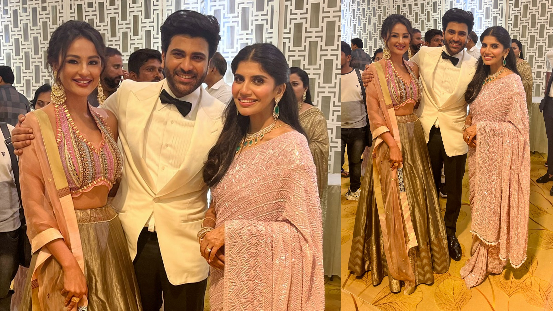 “My Running Raja has finally caught his breath! 💍” says actress Seerat Kapoor as she attends the wedding reception of her beloved Run Raja Run first co-star Sharwanand