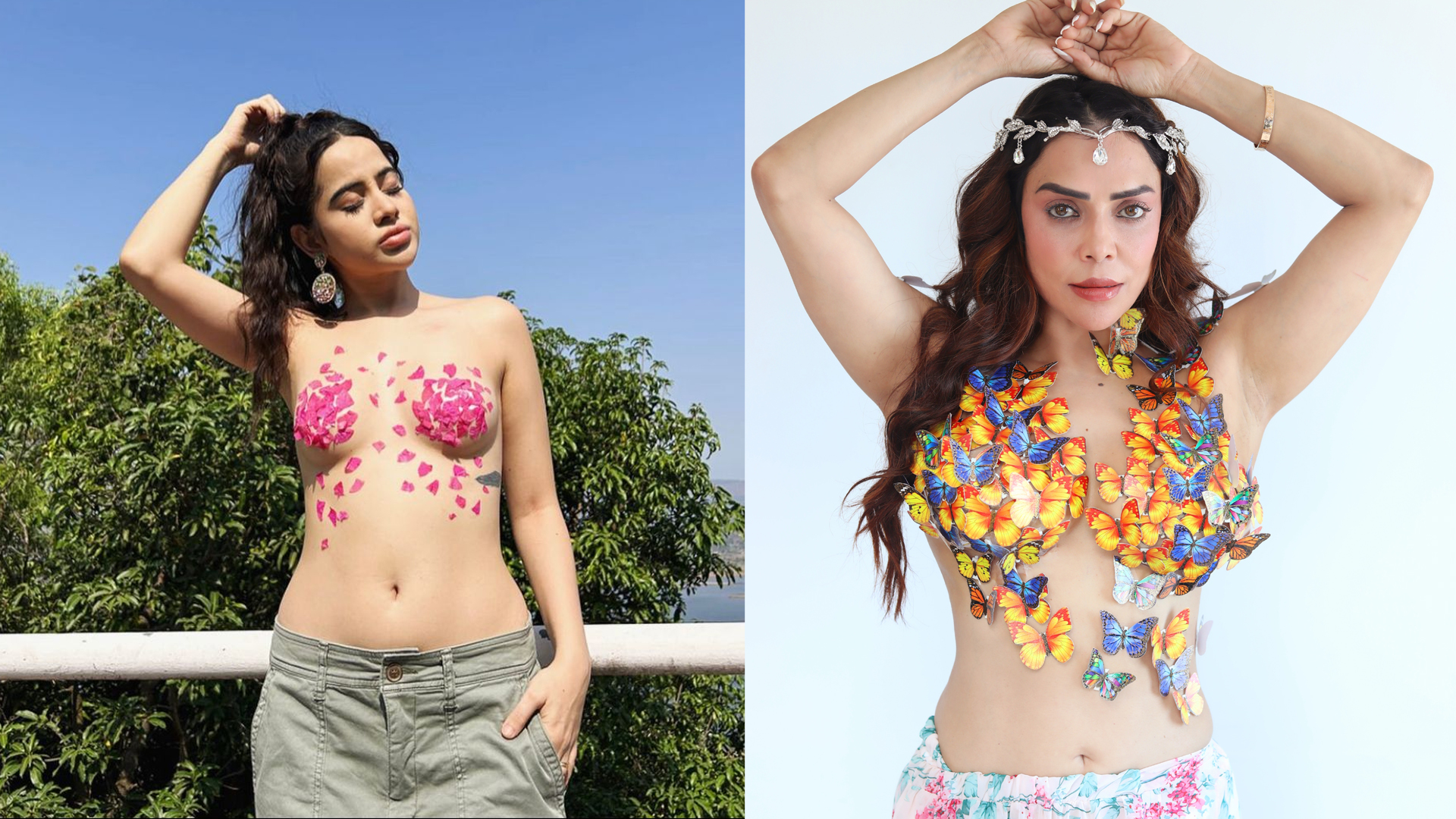 After Uorfi Javed’s petal look, actress Nikita Rawal uplifts the bold look game with her butterfly look