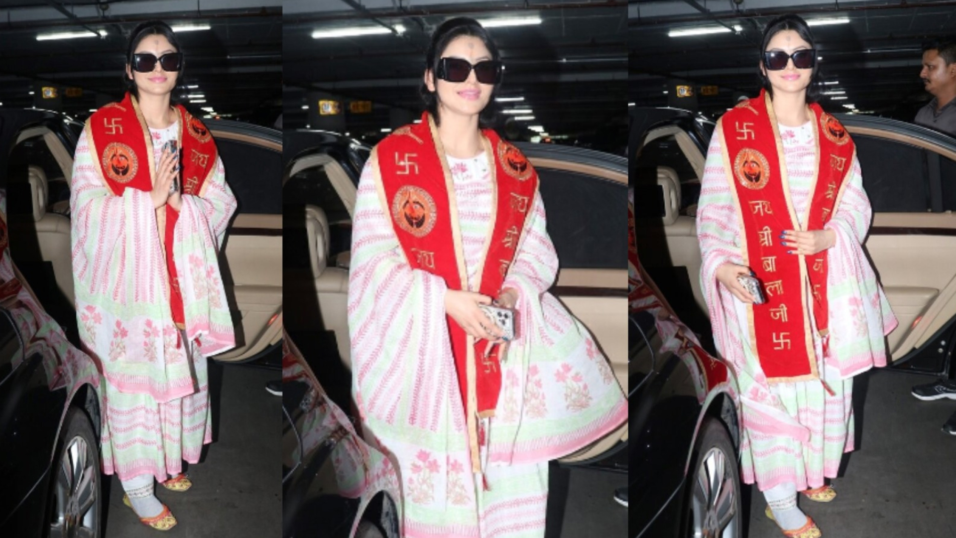 The spiritual incarnation of Urvashi Rautela seen at the airport, the actress returned after visiting Salasar Balaji Temple