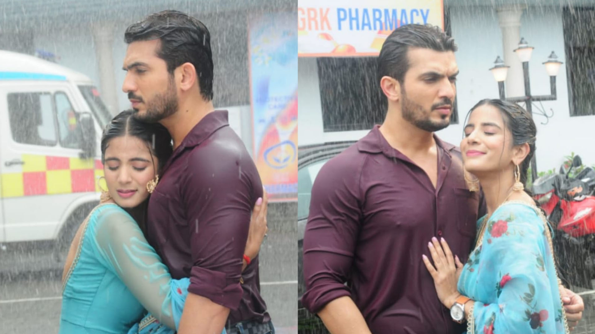 Arjun Bijlani and Nikki Sharma brave 7 – 8 hours of Mumbai’s heavy downpour for a romantic sequence