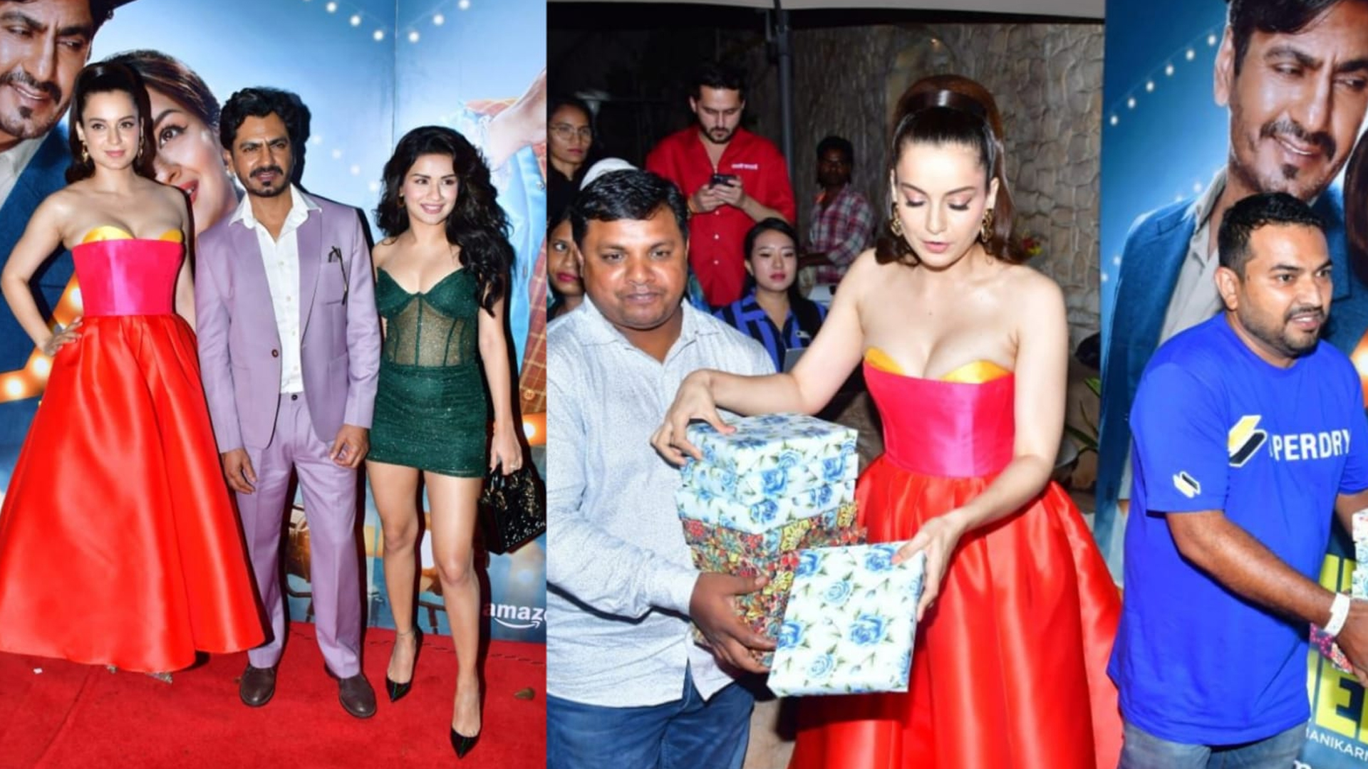 Kangana Ranaut Distributes Sweets As She Celebrates The Success Of Her Latest Production Tiku Weds Sheru With A Grand Party Along With Nawazuddin Siddiqui & Avneet Kaur