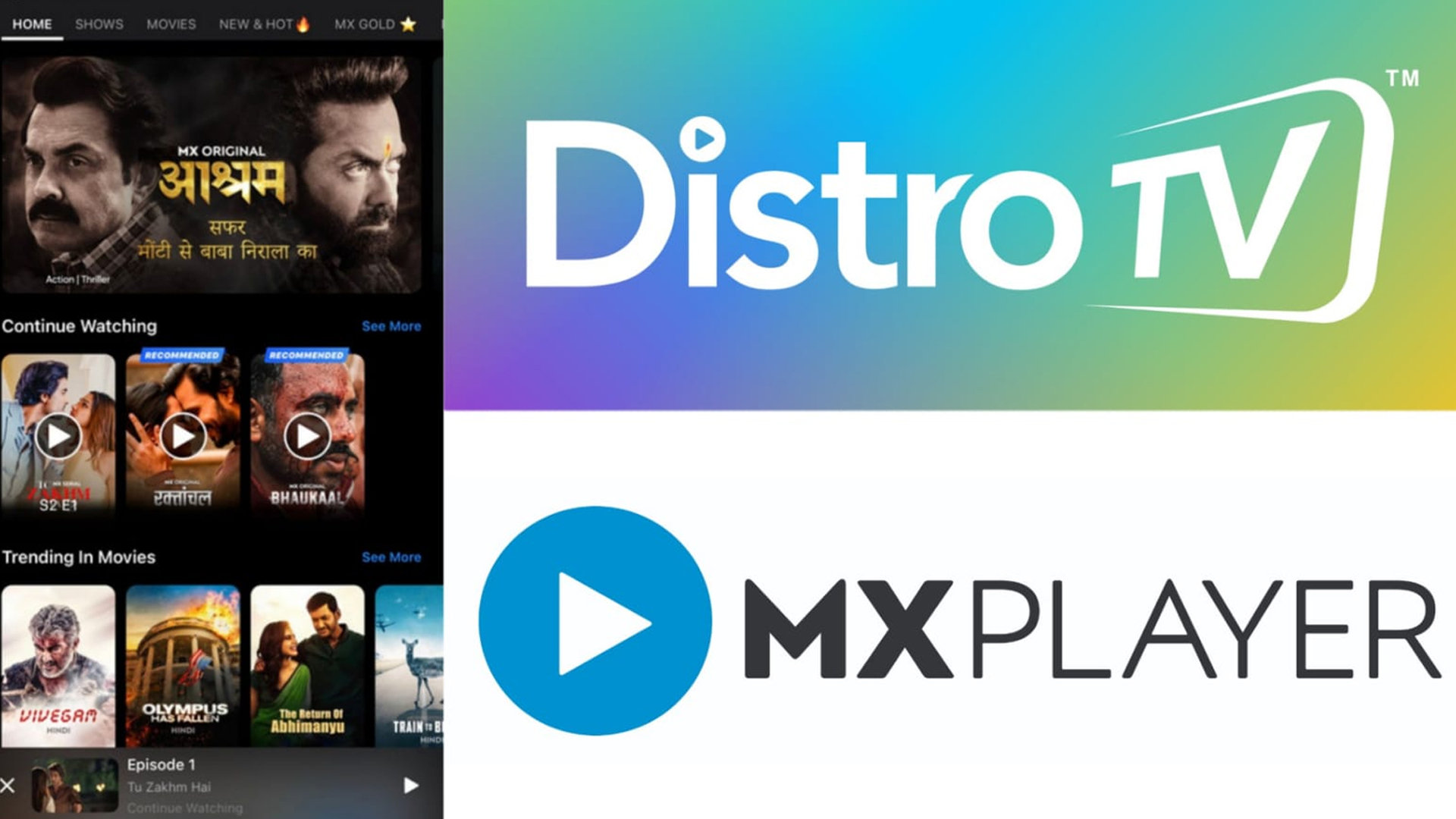 MX Player and DistroTV partner to build India’s largest Live TV Streaming Service