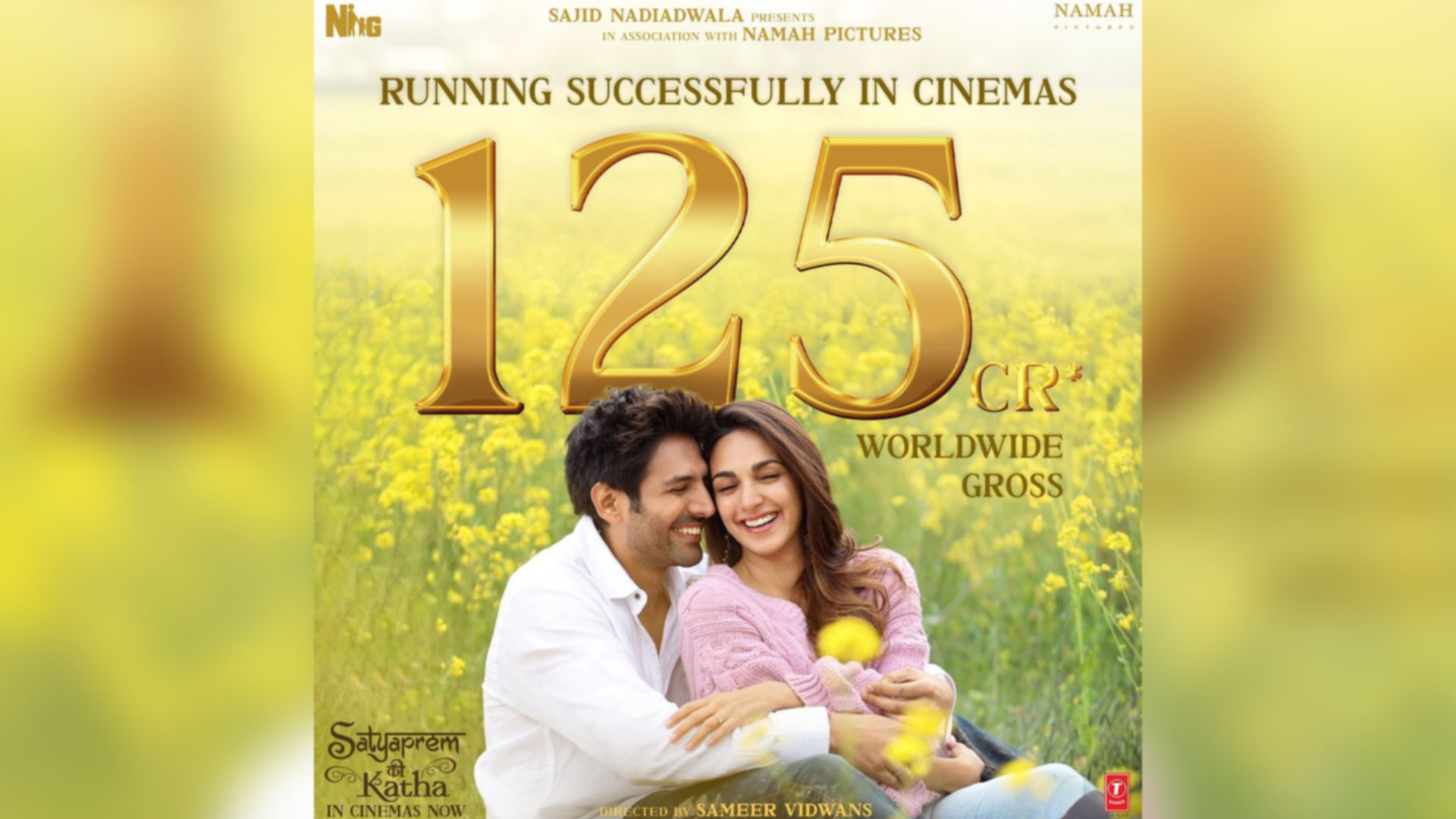 Kartik Aaryan and Kiara Advani starrer ‘Satyaprem Ki Katha’ taken over all the hearts! The film collects 125 Cr. Gross worldwide!