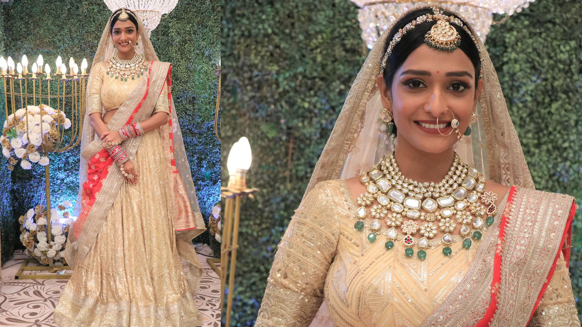 Did you know Aishwarya Khare wore a 20-kg lehenga for a recent wedding sequence in Bhagya Lakshmi?