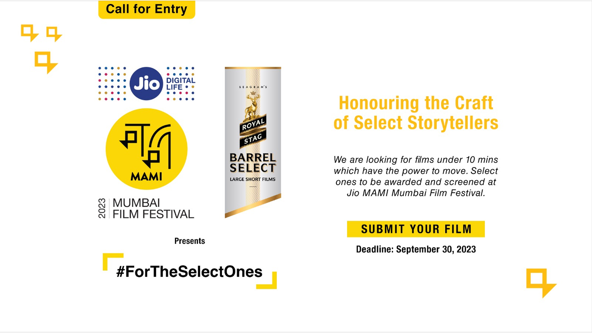 Jio MAMI and Royal Stag Barrel Select Large Short Films come together to celebrate cinema excellence in short film formats.