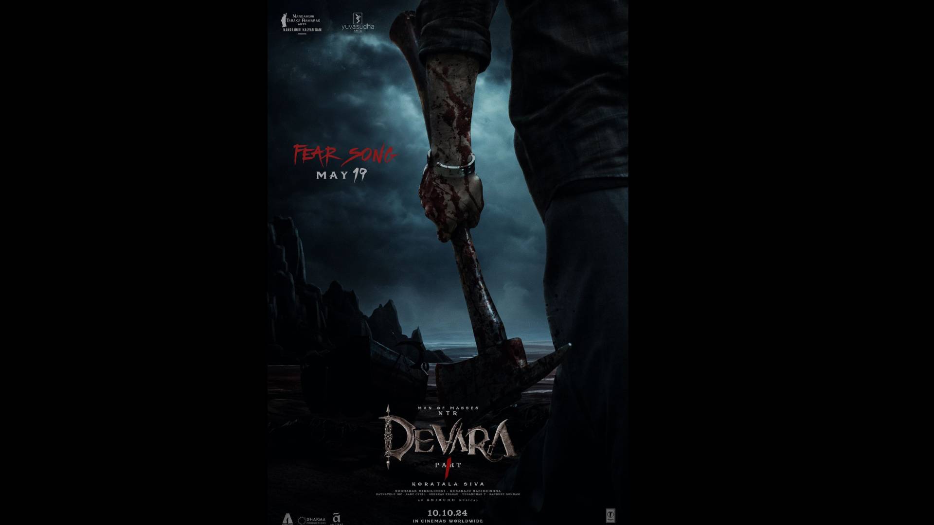 #FearSong: ‘Devara Part 1’ First Single to Unveil on Man of Masses NTR Jr’s Birthday Eve,  On 19th May