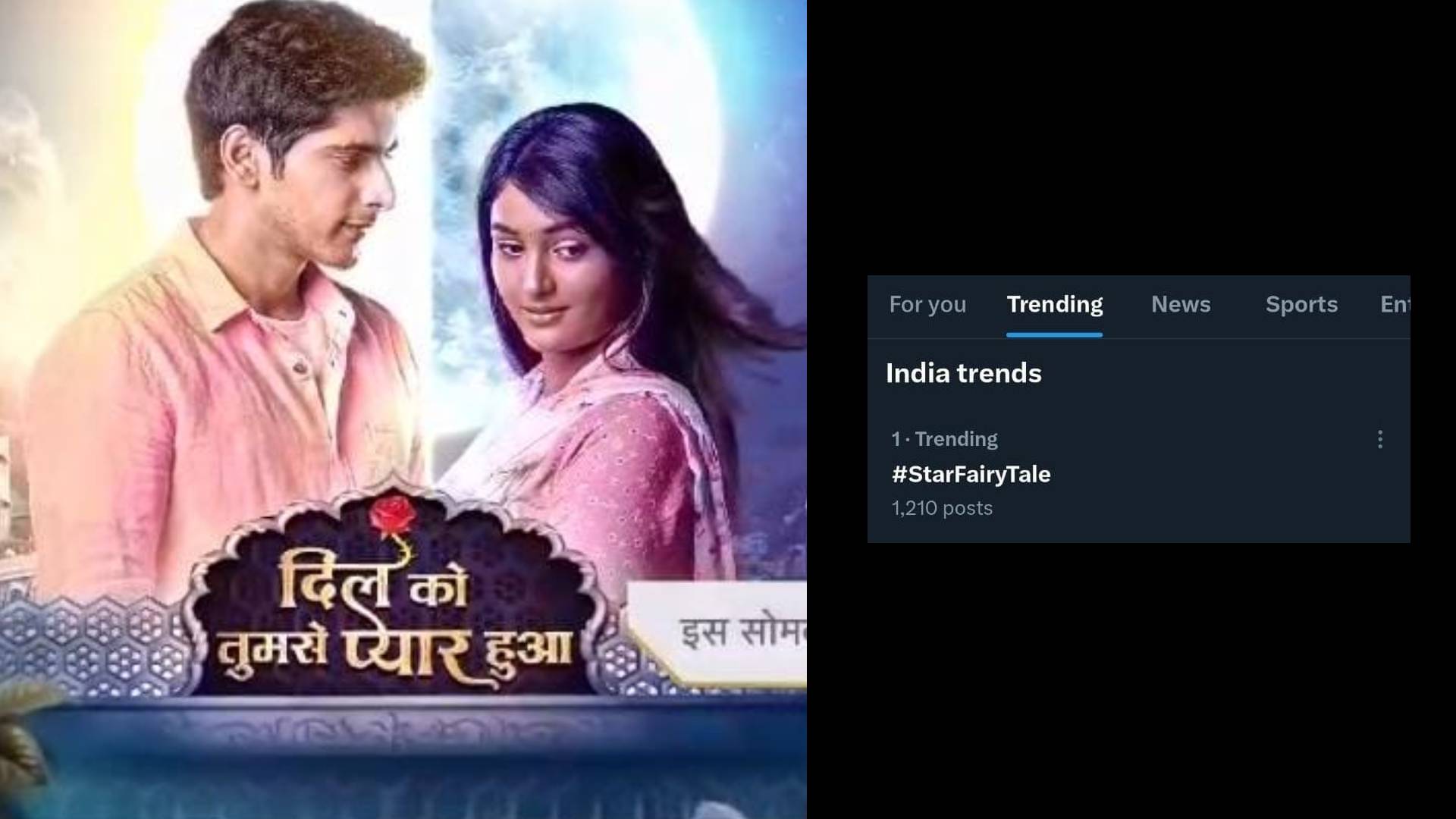 Netizens Are Excited For  Dil Ko Tumse Pyaar Hua As The Show Is All Set To Hit The Television Screens From Today At 7pm On Star Plus! #starfairytales Trends On Number 1 On Twitter!