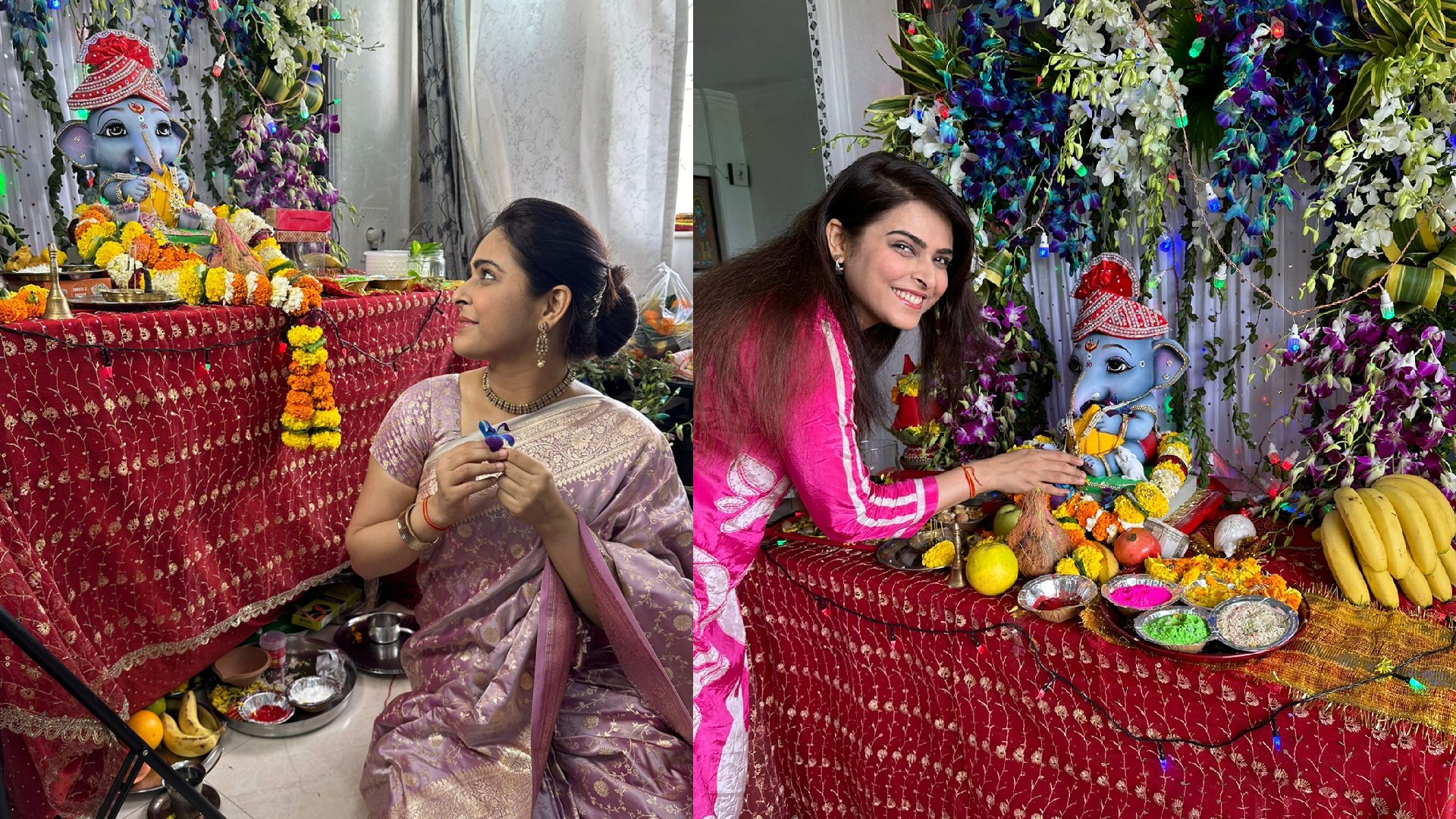 Trending: Madhurima Tuli celebrates Ganesh Chaturthi at her home after 6 years, the internet is melting seeing the viral adorable photos