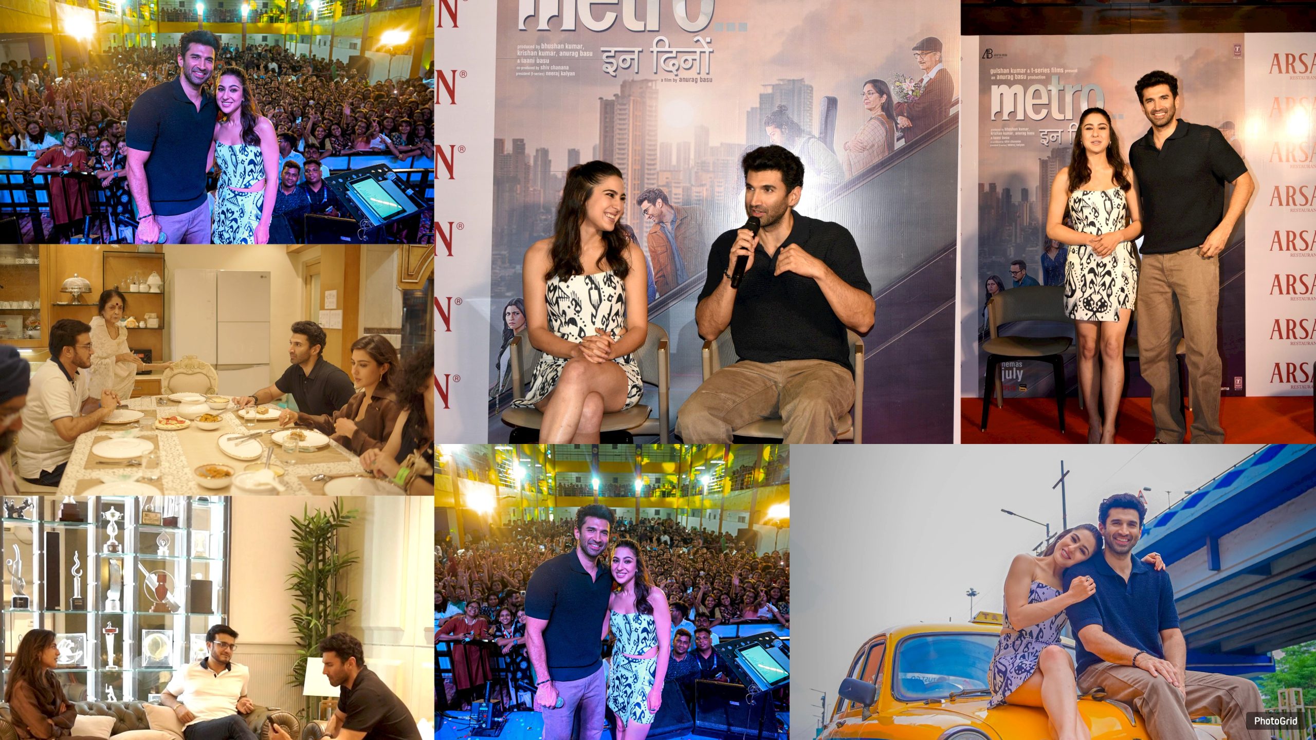 Kolkata Shines Bright as ‘Metro…In Dino’ duo Aditya Roy Kapur and Sara Ali Khan Charm the City of Joy