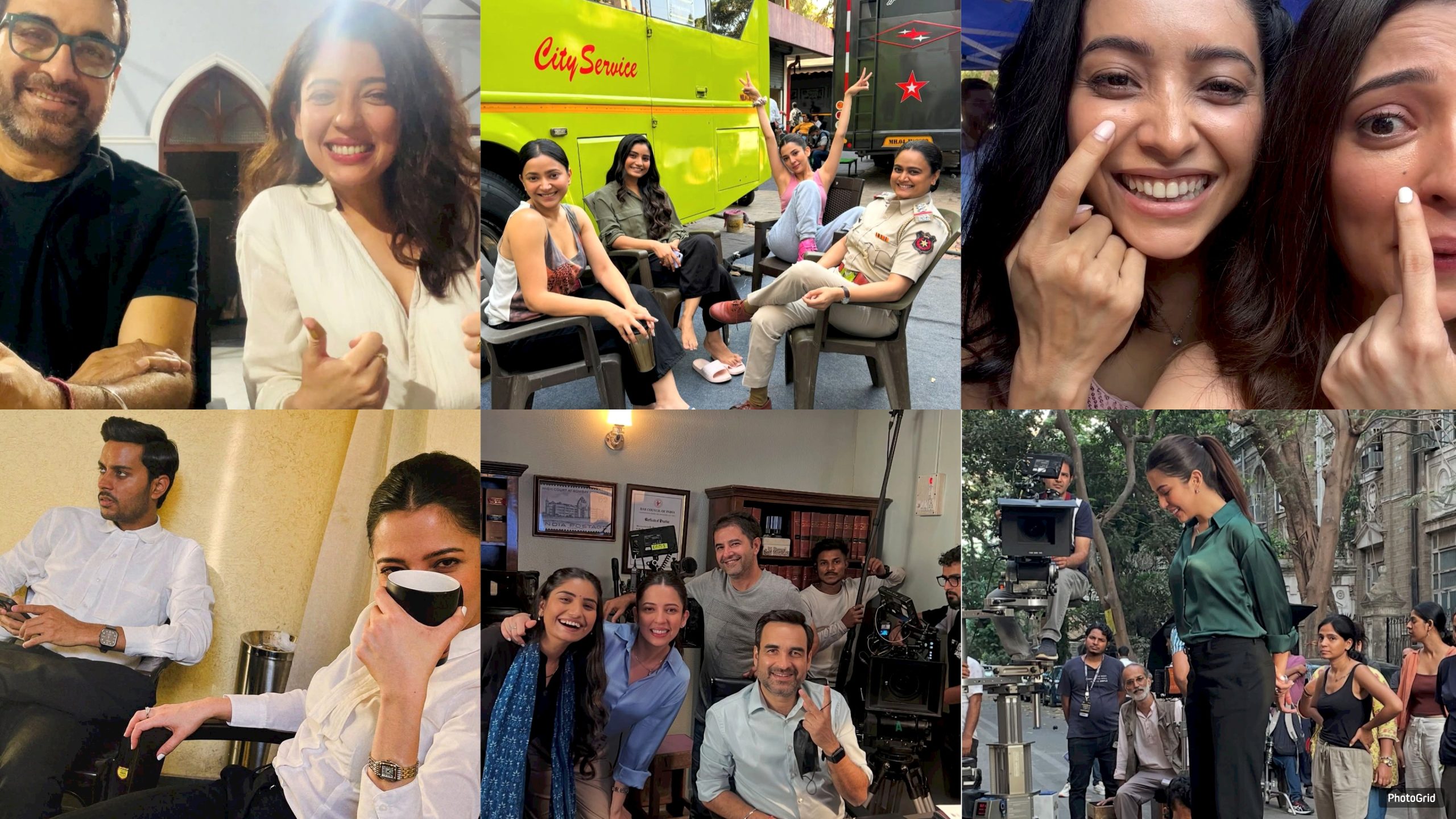 Barkha Singh’s BTS Clicks as Shivani Mathur with Pankaj Tripathi and the Cast of Criminal Justice 4 Are Too Cute to Handle