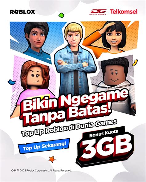 roblox community memberikan top-up mudah Kuota bonus terpisah senang cash banyak lalu langsung claim DANA aman tersimpan yang dijamin. image 1