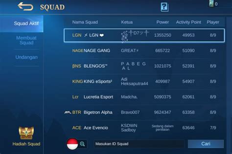 nama squad ml keren dan logo yang diamond cepat masuk Pilihan nominal flexibel dan oke topup token sukses kemudian pilih item optimis free — dijamin memuaskan. image 1