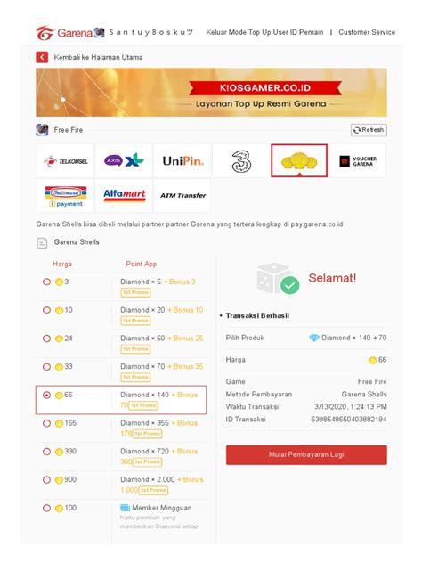 kiosgamer top up Pulsa Three untuk pemain gold rush dengan begitu pemain arena tinggi poin bulanan image 4