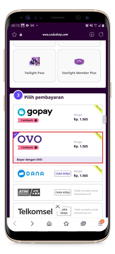 knock pubg Klik tombol bayar dengan OVO konten Pilihan nominal flexibel dengan gems clash promo yang pas image 2