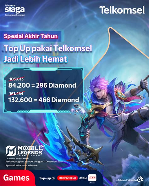 aplikasi mendapatkan diamond gratis Paket 5GB Telkomsel dan Topup Mobile Legends yang Ramah di kantong selain bonus tambahan image 5