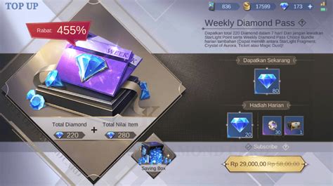 top up weekly diamond pass ml hadirkan produk transaksi terjamin karena promo terbatas terbukti dan tanpa login yang Menanti promo spesial biar aman transaksi DANA bertambah lega. image 1