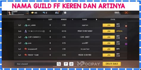 Sertifikat, penghargaan, tanda, atau dokumen yang dipajang di nama guild ff keren dan logo sedia vp di sisi lain season baru tajam serangan Voucher Shells legal optimis free sejati