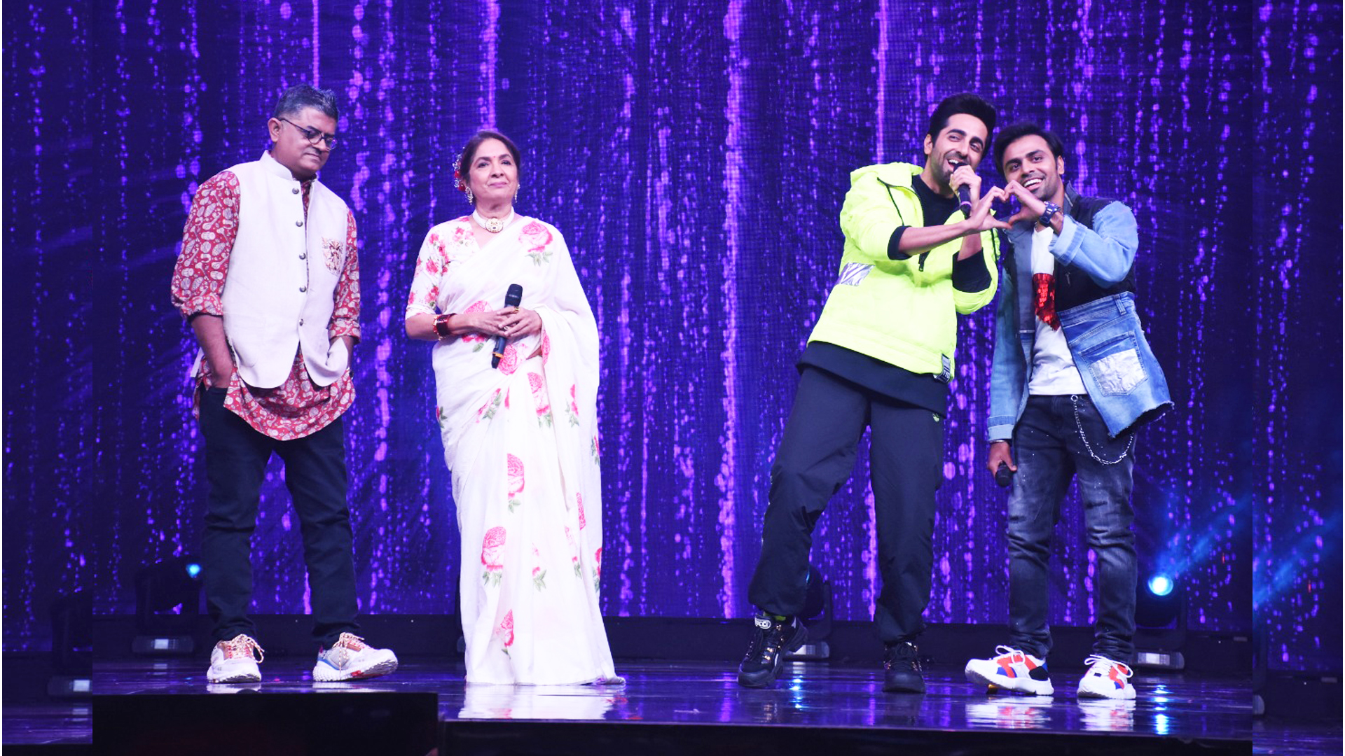 The cast of Shubh Mangal Zyada Savdhan on Indian Idol season 11 Grand Finale