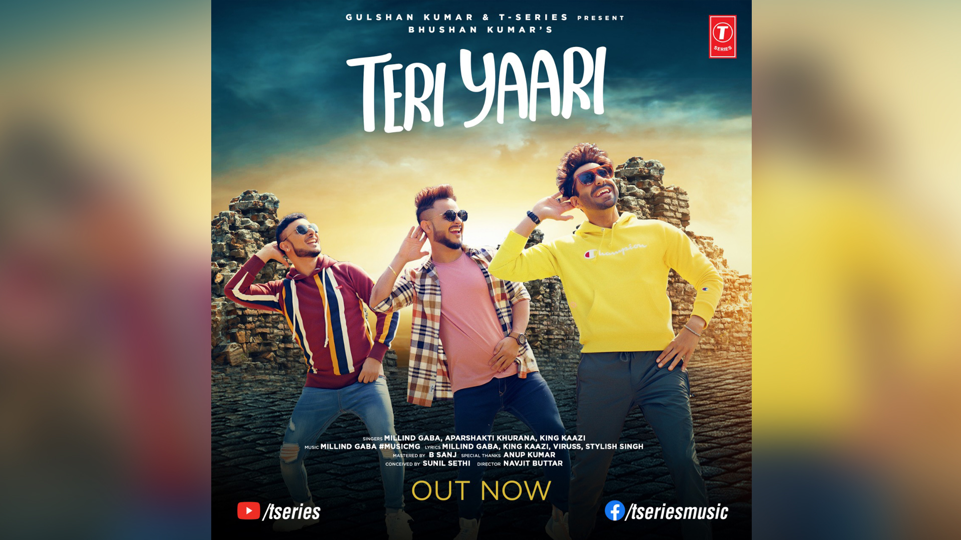 Bhushan Kumar’s  homage to friendship — Teri Yaari —  featuring Millind Gaba, Aparshakti Khurana & King Kaazi is OUT now on T-Series’ YouTube channel