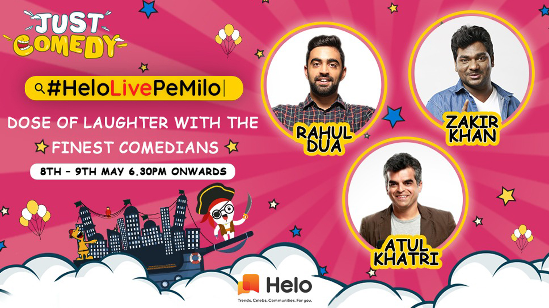 Just Comedy Festival and Helo to host a live interaction with comedians