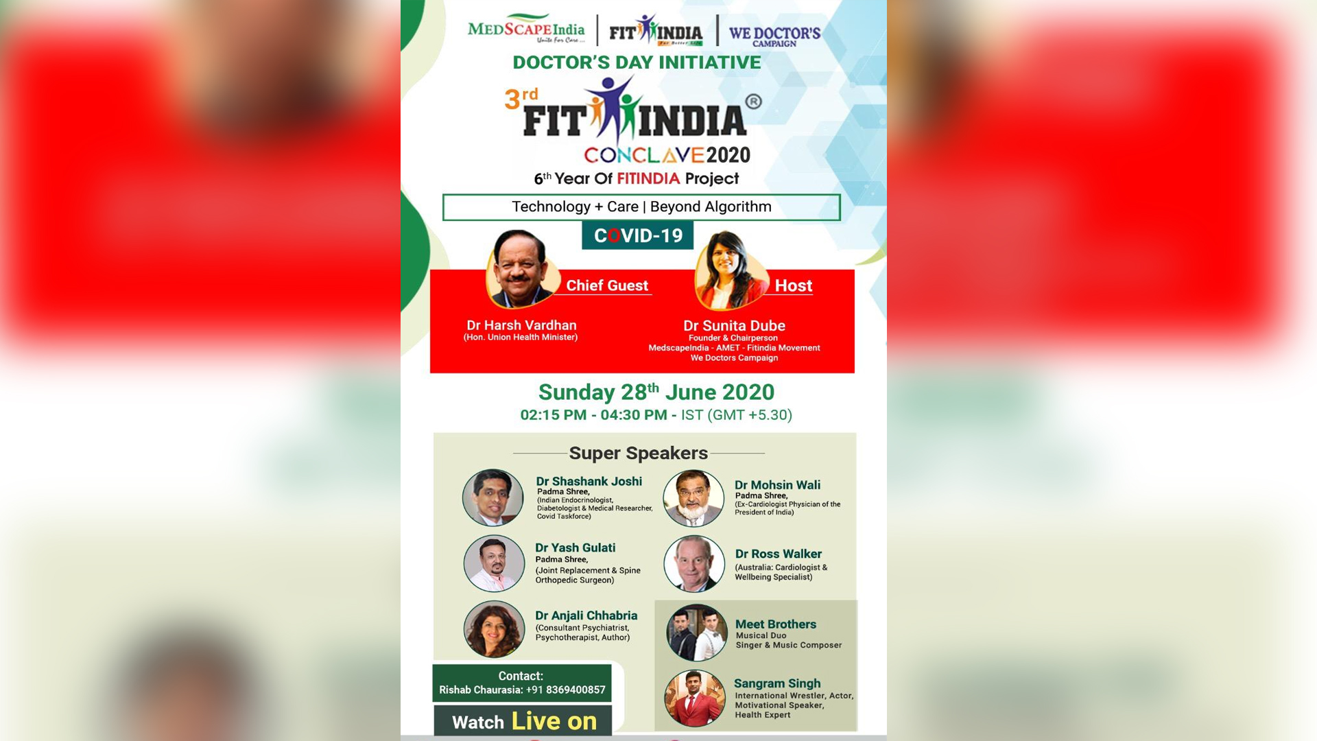 Artists extend their support to FIT INDIA CONCLAVE AWARDS 2020- AN INITIATIVE TOWARDS BETTER HEALTH.