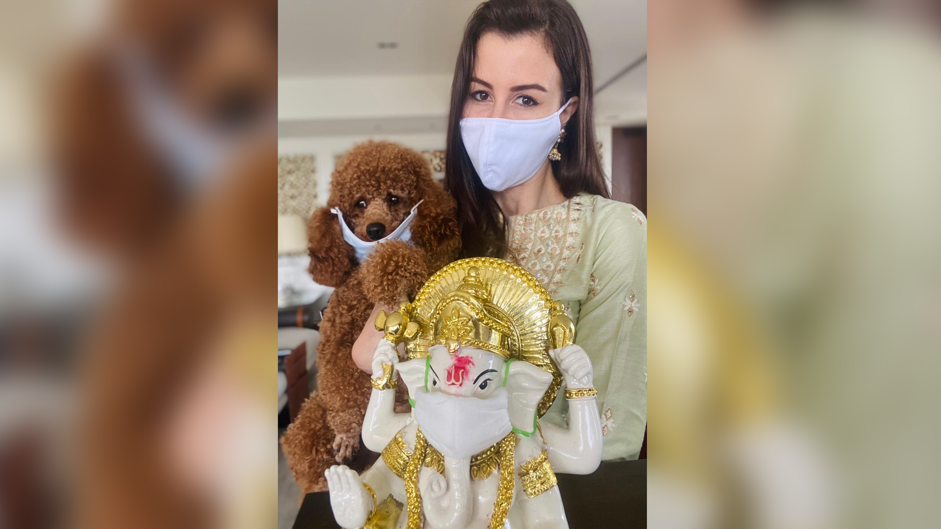 Ganesh Chaturthi 2020: Giorgia Andriani’s COVID-19 Themed festiv create buzz in the B-Town!