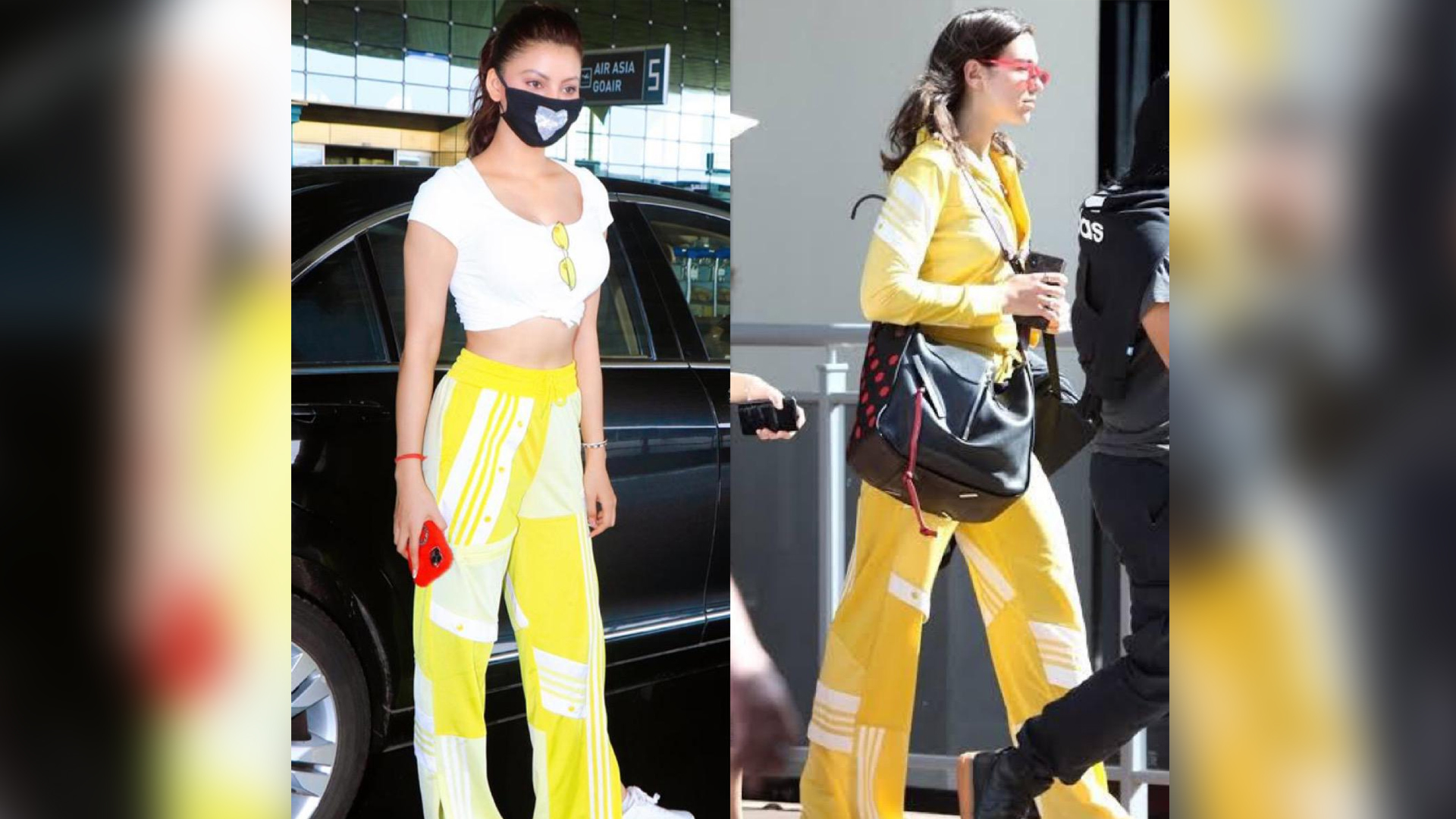 Urvashi Rautela & Dua Lipa spotted wearing same deconstructed track pants