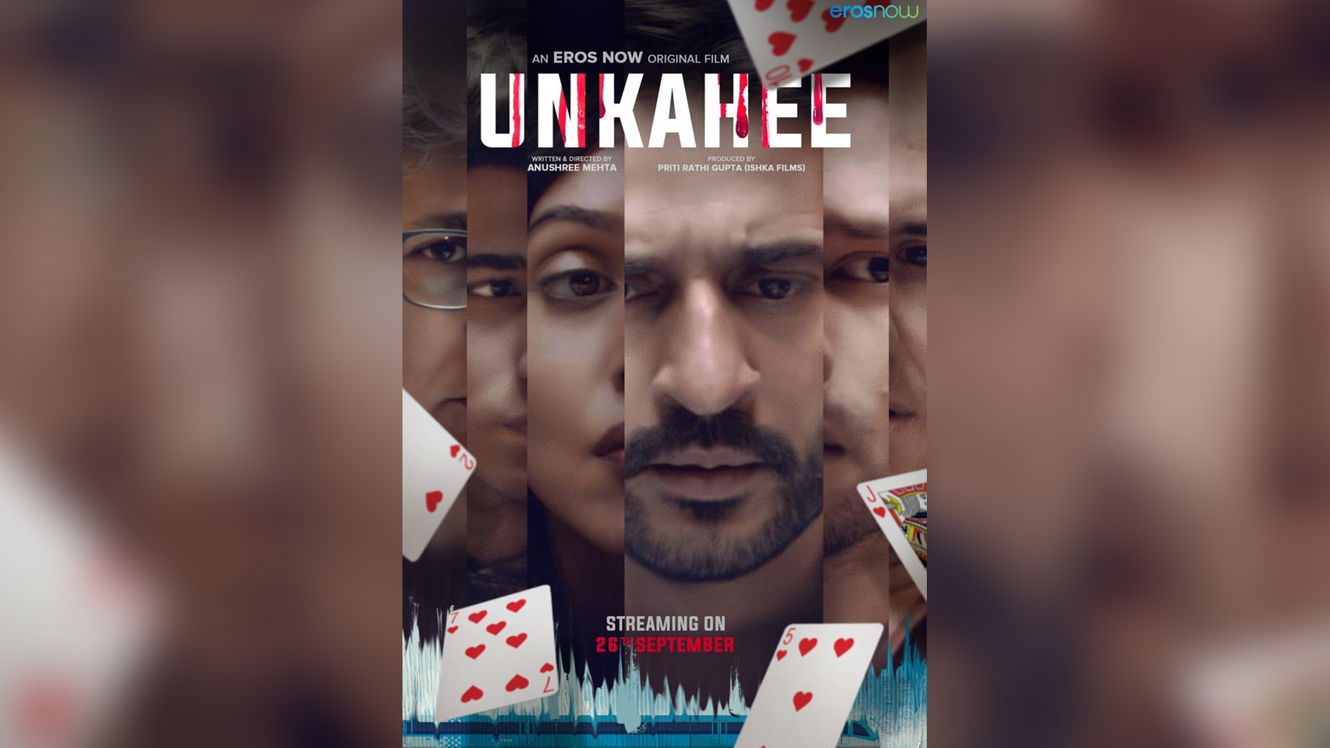 Eros Now Original’s Unkahee a murder mystery starring Hiten Tejwani, Sehban Azim, and Anupriya Goenka