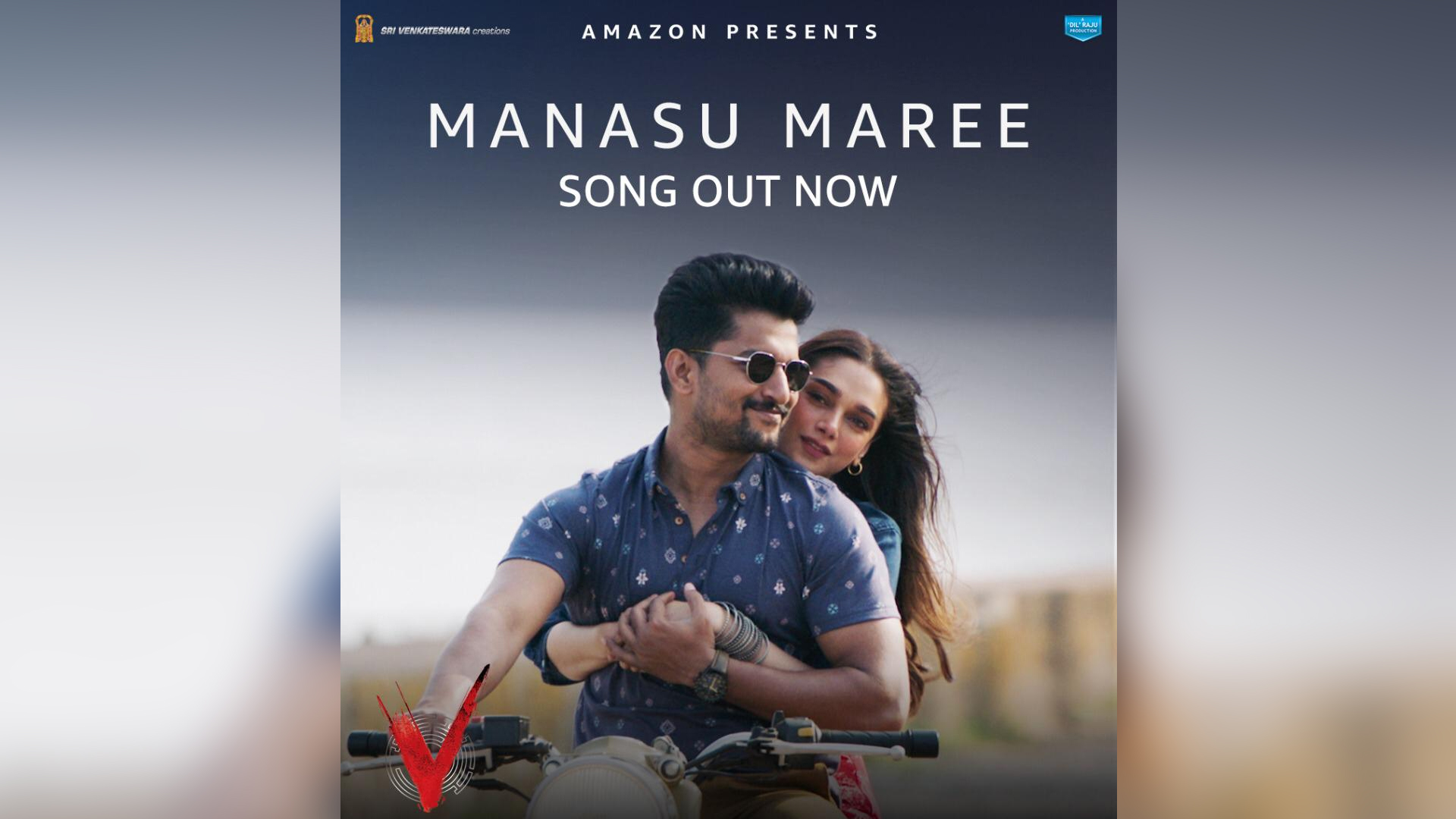 Featuring Nani and Aditi Rao Hydari, Amazon Prime Video releases a romantic song, Manasu Maree Mathuga, from the Telugu-thriller ‘V’