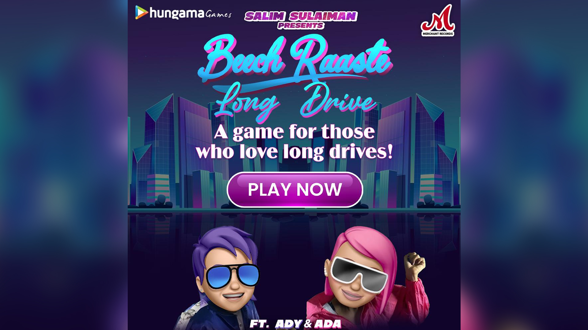 Hungama launches Beech Raaste Long Drive car racing game to celebrate Salim Sulaiman’s latest track