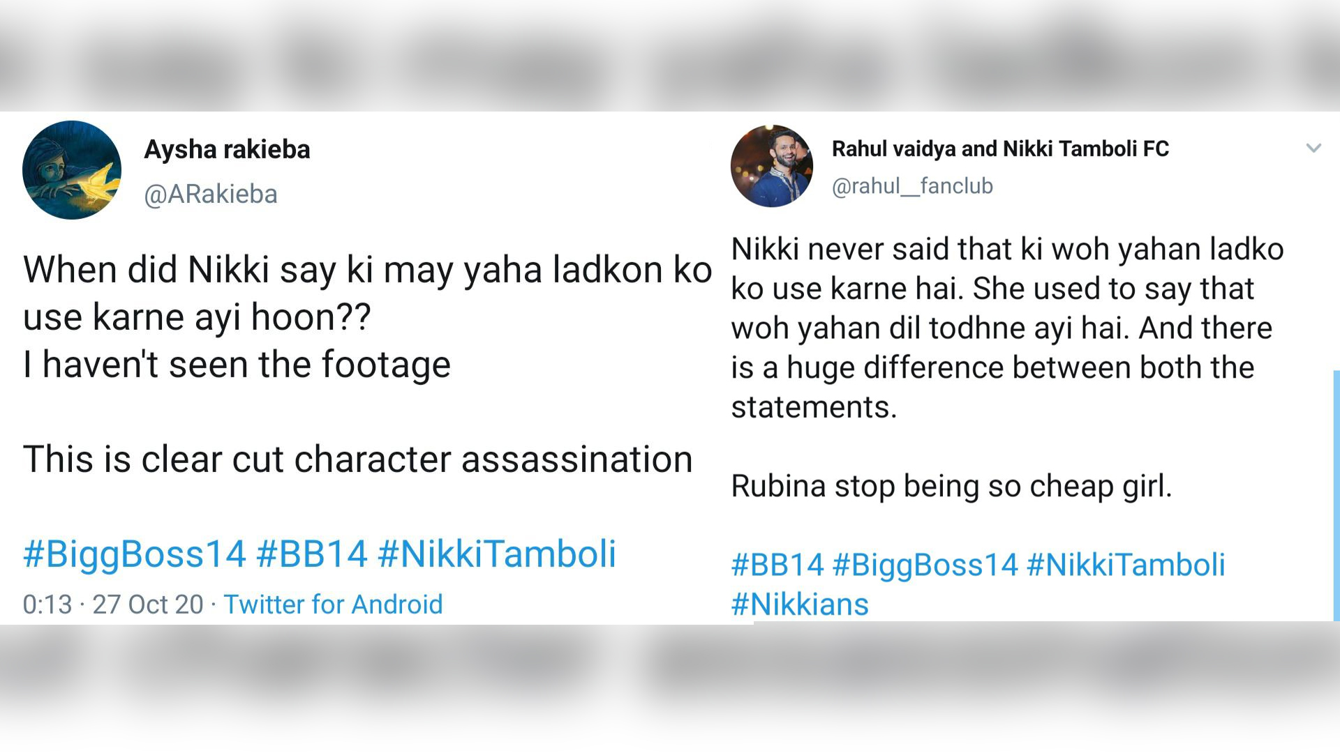 Netizens outraged by Rubina Dainik’s false statement on Nikki Tamboli that, “Mein yaha ladko ko use karne aai hu” says this is clear  character assassination