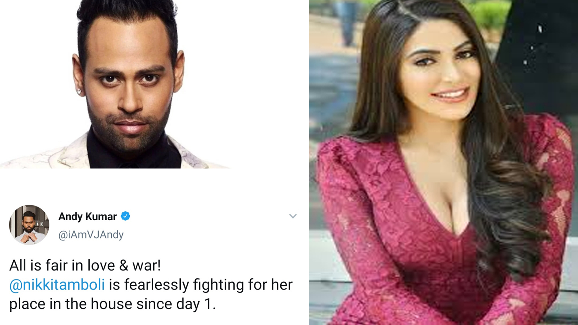 Ex Bigg Boss contestant Andy Kumar comes in support of Nikki Tamboli over the mask task, says she played using her mind.