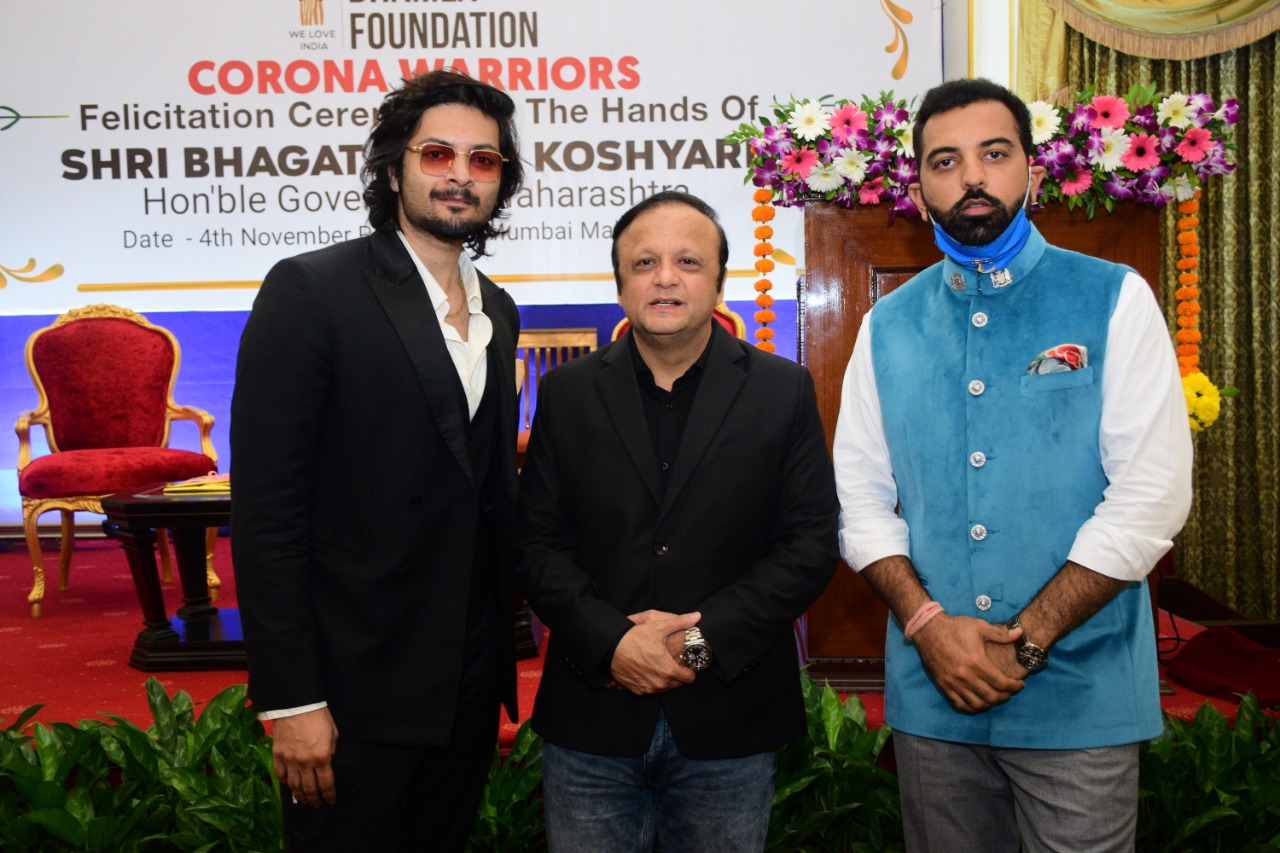 Ali Fazal joins the felicitation of COVID warriors held by Maharashtra Governor Bhagat Singh Koshyari at Raj Bhawan