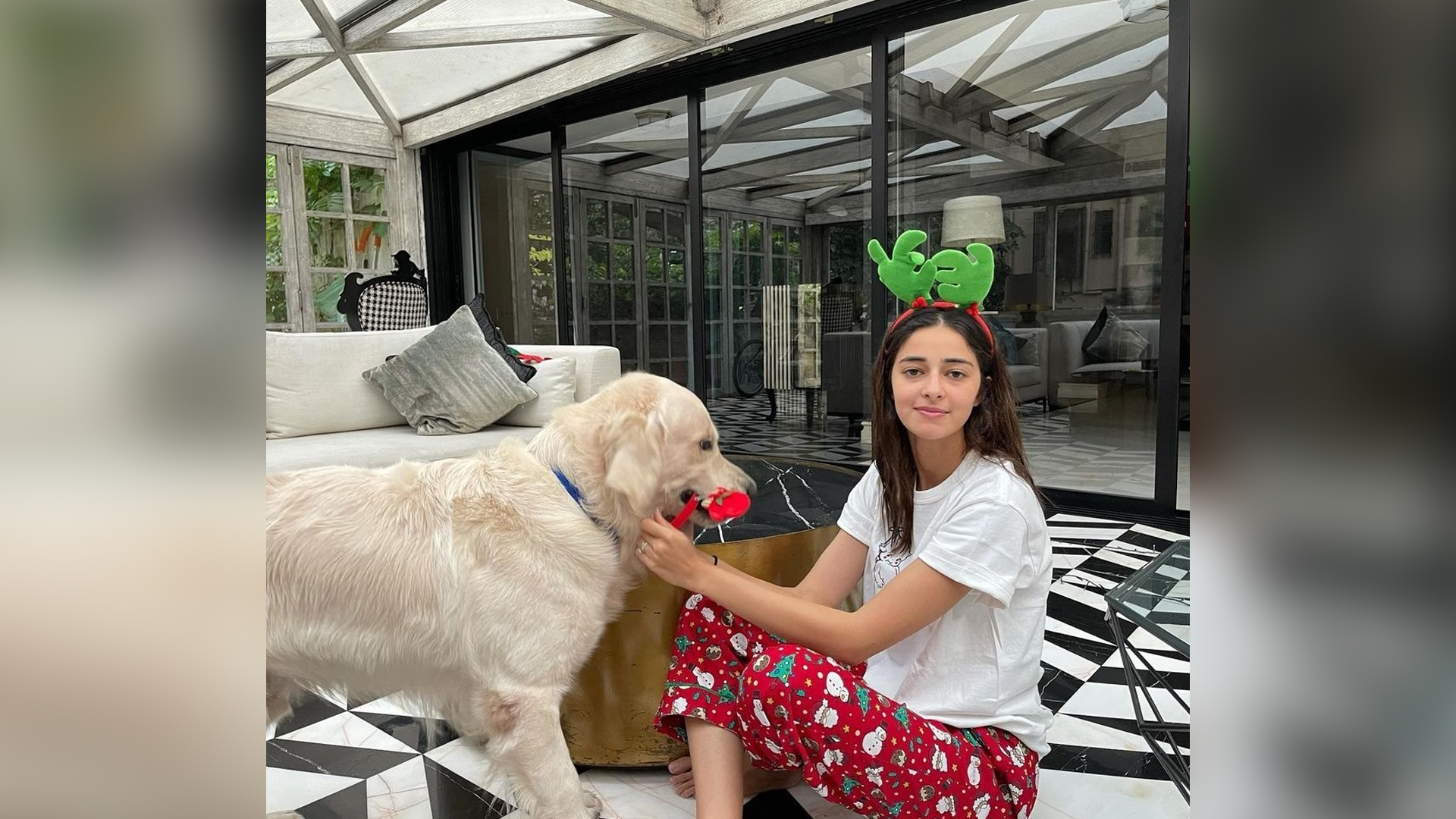 Christmas comes early for Ananya Panday. She is all smiles as she decorates her home for Christmas.