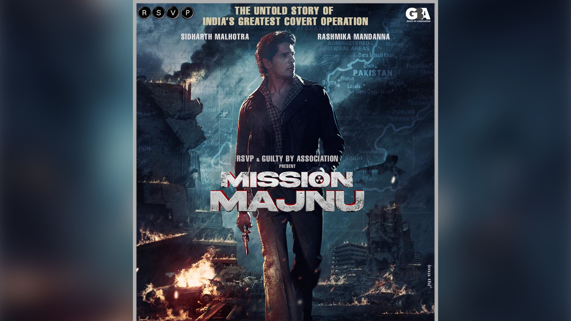 RSVP and Guilty By Association to collaborate for an espionage thriller titled Mission Majnu starring Sidharth Malhotra and Rashmika Mandanna