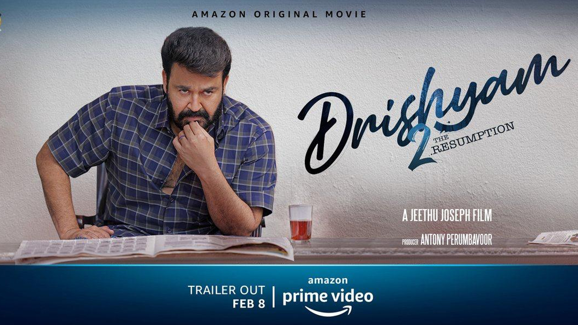 Amazon Prime Video drops the first poster of Mohanlal-starrer Drishyam 2, announces the trailer release date