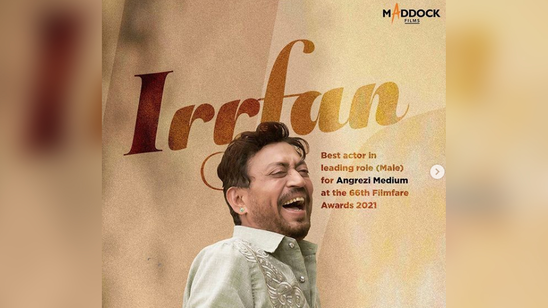 Maddock Films shares a heartfelt note on the late actor Irrfan’s win at Filmfare awards