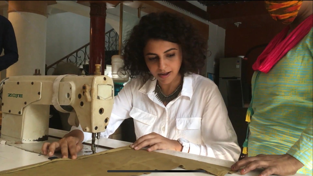 Manasi Rachh learns to sew for Eros Now’s Hindmata