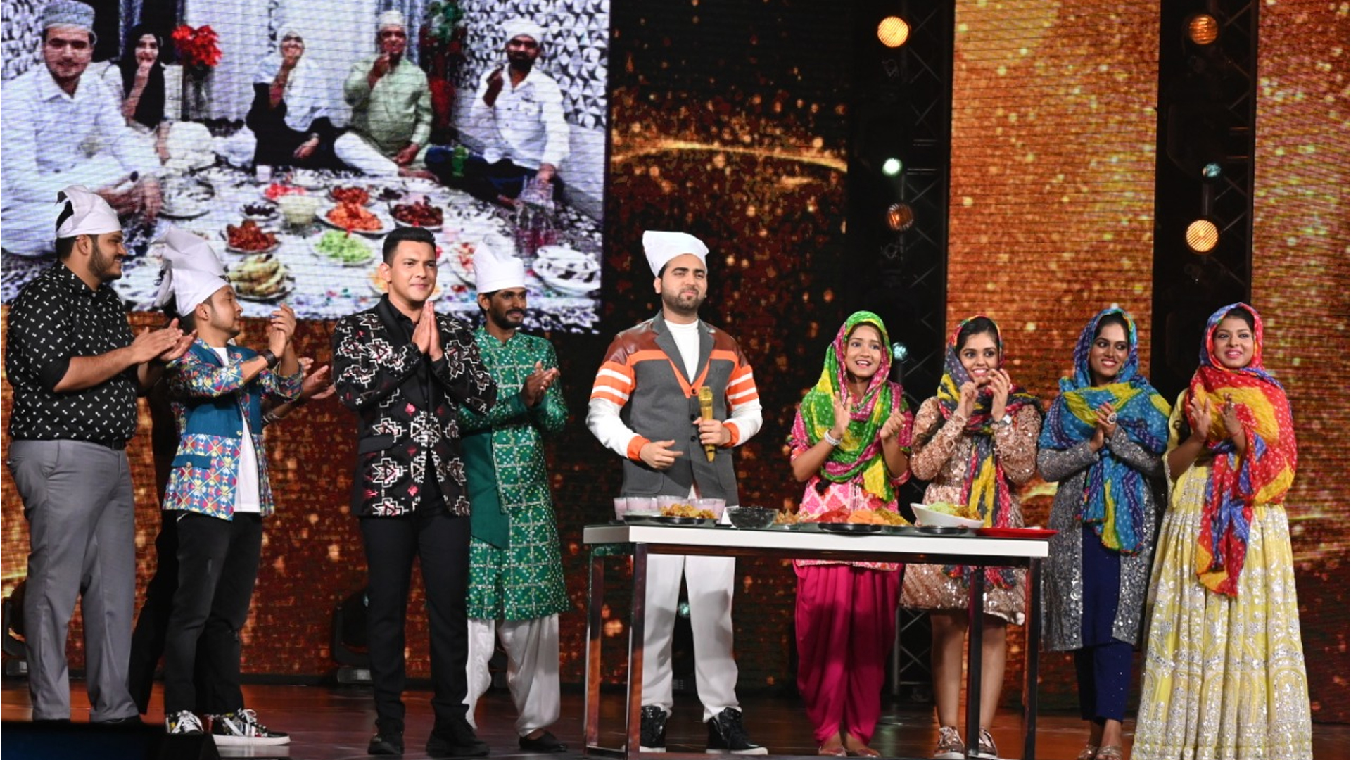 Iftari on the sets of Indian Idol season 12 airing on Sony Entertainment Television.