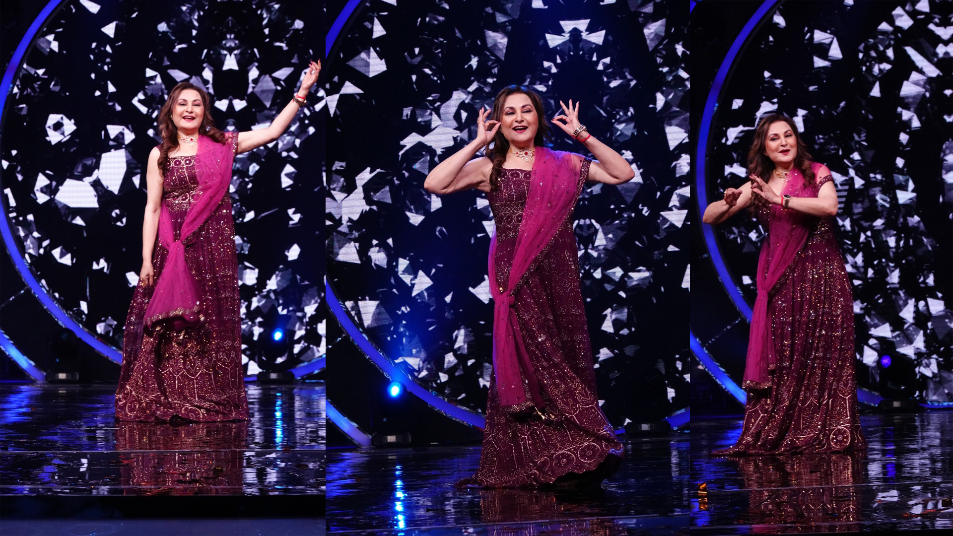 What! Jaya Prada performs on the song Mujhe Naulakha Manga De Re O Saiya Deewaane on the sets of Indian Idol Season 12